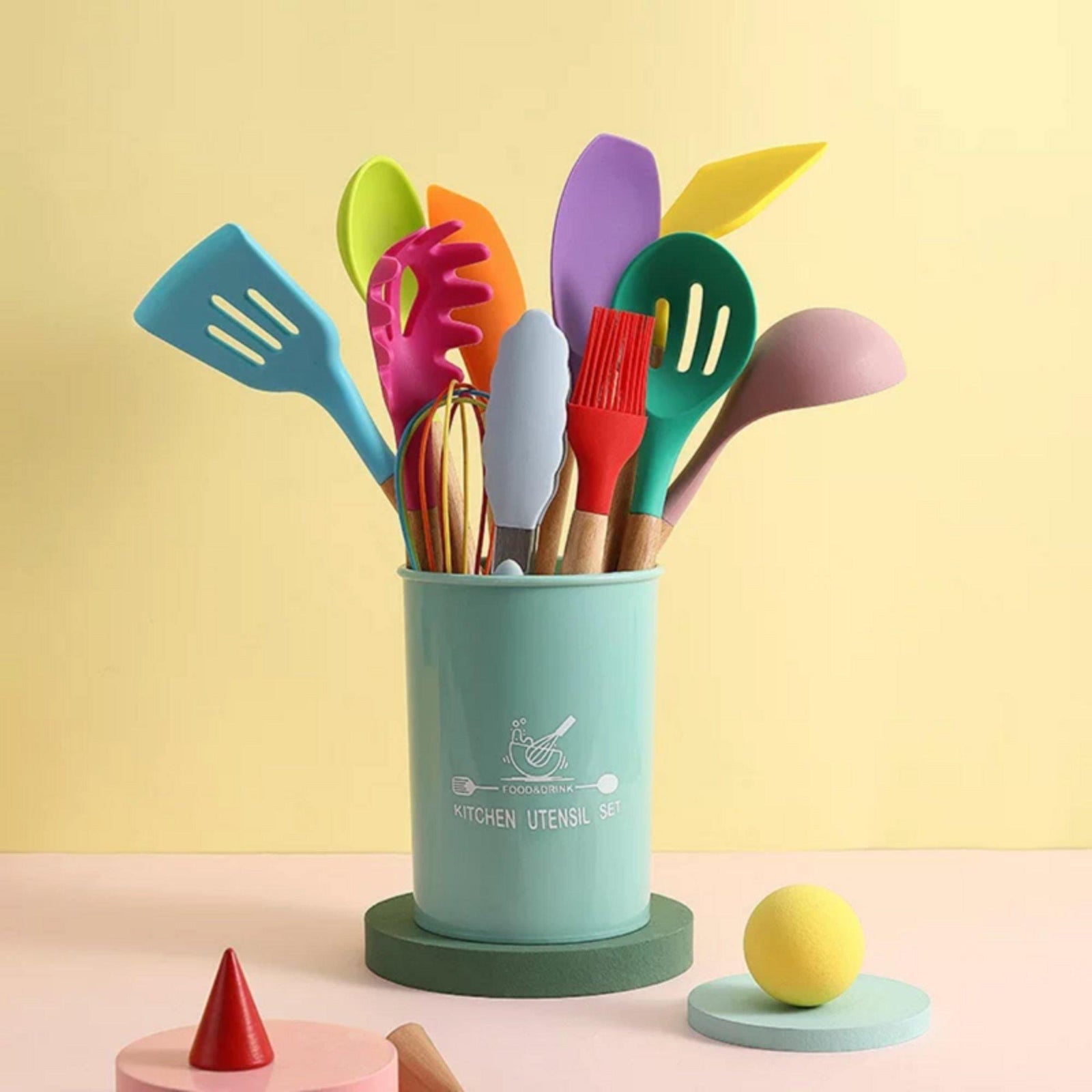 Colourful Silicone Utensils Set - huemabe - Creative Home Decor
