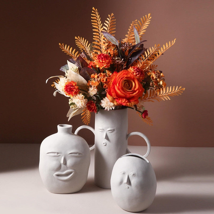 Creative Ceramic Face Head Vase - huemabe - Creative Home Decor