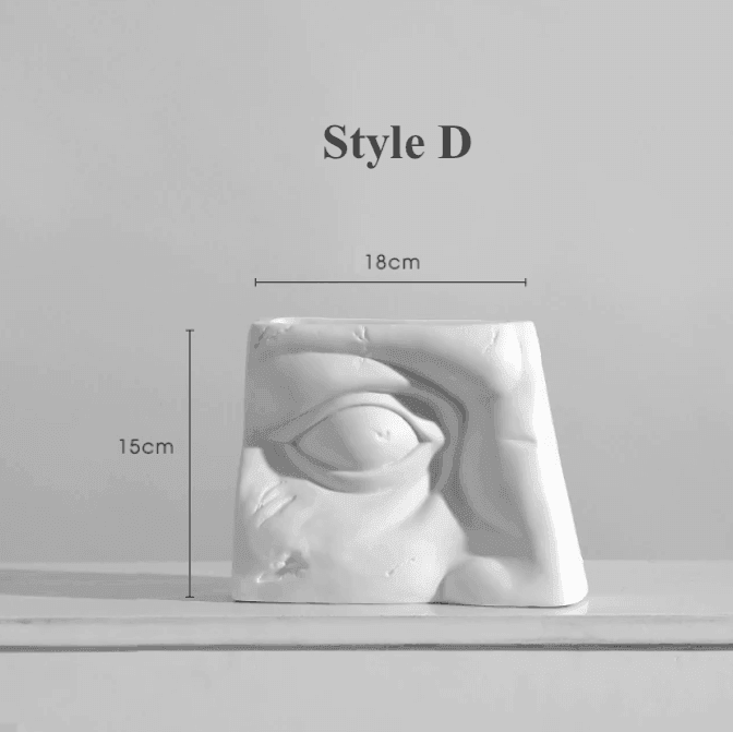 Creative Face Ceramic Vase - huemabe - Creative Home Decor