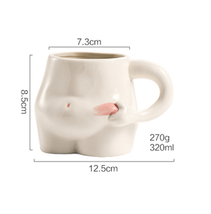 Creative Fat Belly Shape Ceramic Mug - huemabe - Creative Home Decor