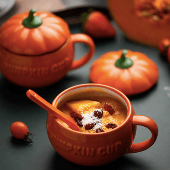 Creative Pumpkin Mugs with Spoon - huemabe - Creative Home Decor