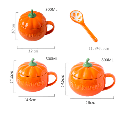 Creative Pumpkin Mugs with Spoon - huemabe - Creative Home Decor