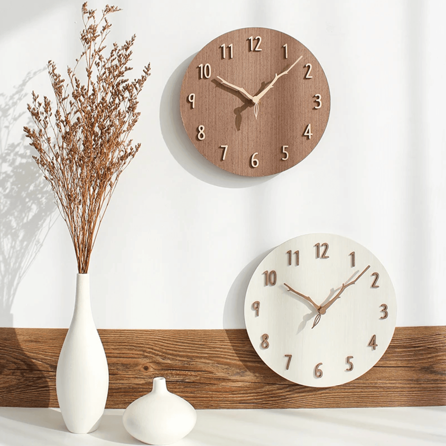 Creative Wooden Wall Clock - huemabe - Creative Home Decor