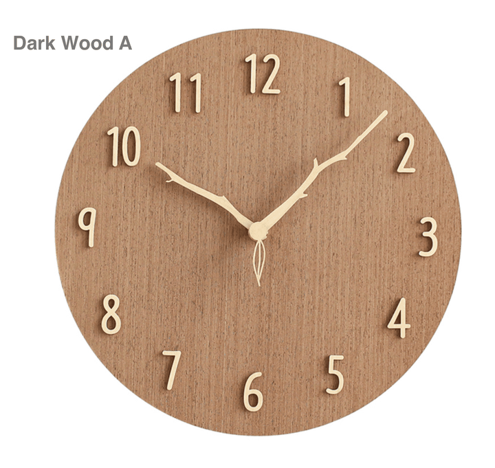 Creative Wooden Wall Clock - huemabe - Creative Home Decor