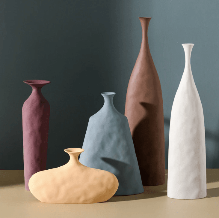 Cylinder Ceramic Flower Vases - huemabe - Creative Home Decor