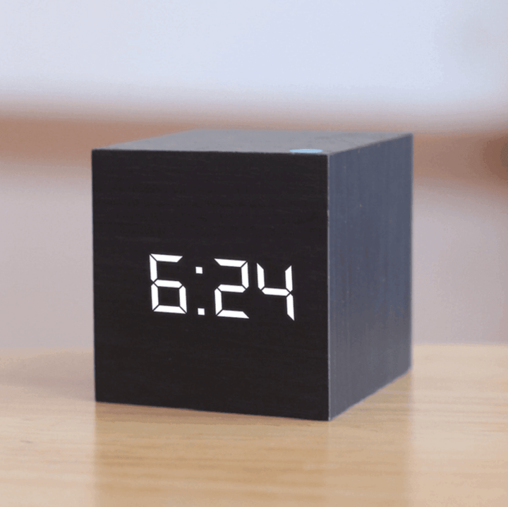 Digital Wooden LED Alarm Clock - huemabe - Creative Home Decor