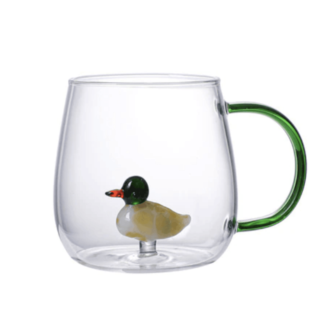 Duck Animal Shape Glass Cup - huemabe - Creative Home Decor