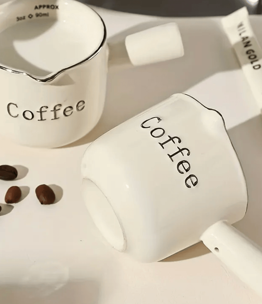Espresso Ceramics Graduated Measuring Cup With Handle - huemabe - Creative Home Decor