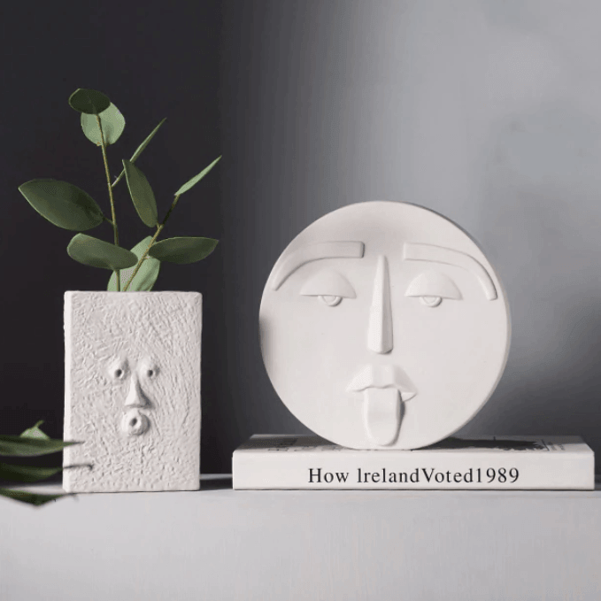 Face Ceramic Flower Pot - huemabe - Creative Home Decor