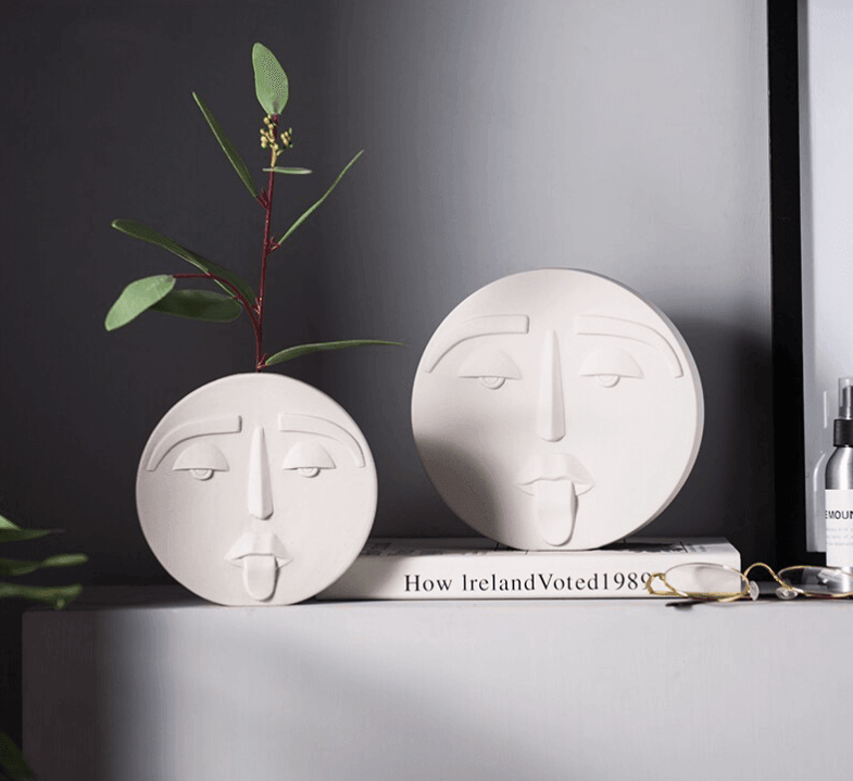 Face Ceramic Flower Pot - huemabe - Creative Home Decor