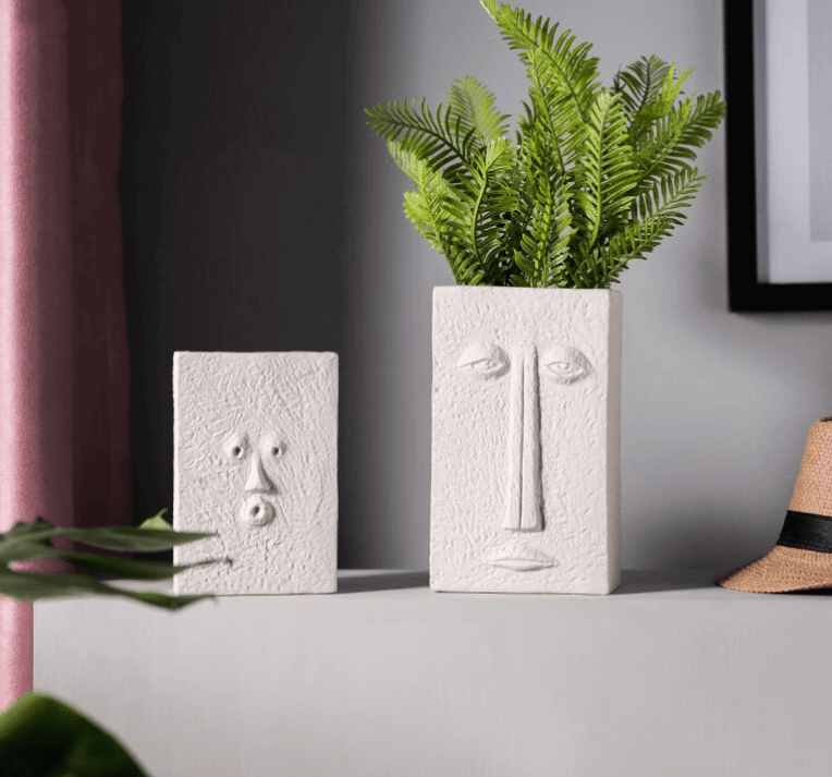 Face Ceramic Flower Pot - huemabe - Creative Home Decor