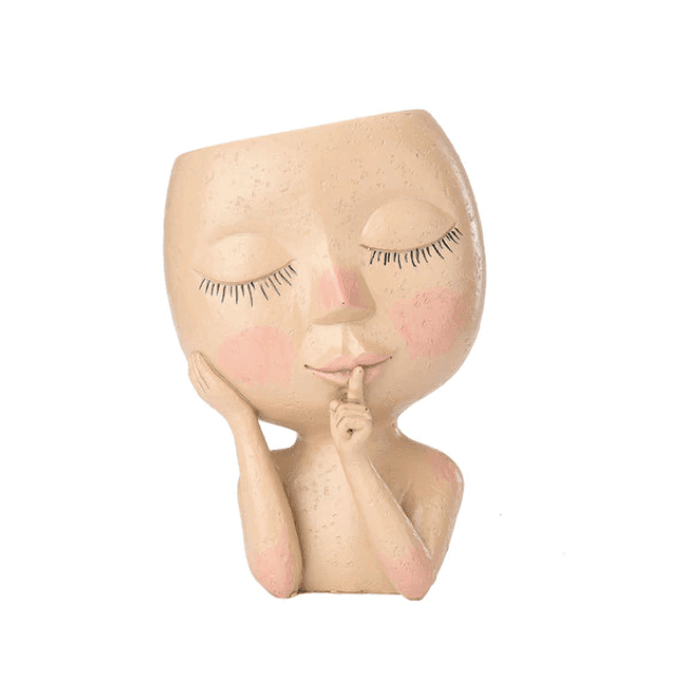 Face Head Vase Flower Pot (Exclude Plants) - huemabe - Creative Home Decor