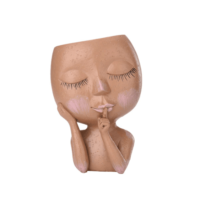 Face Head Vase Flower Pot (Exclude Plants) - huemabe - Creative Home Decor