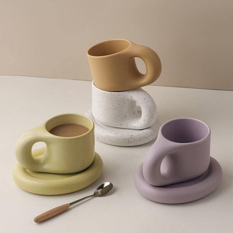 Fat Handle Coffee Mug - huemabe - Creative Home Decor