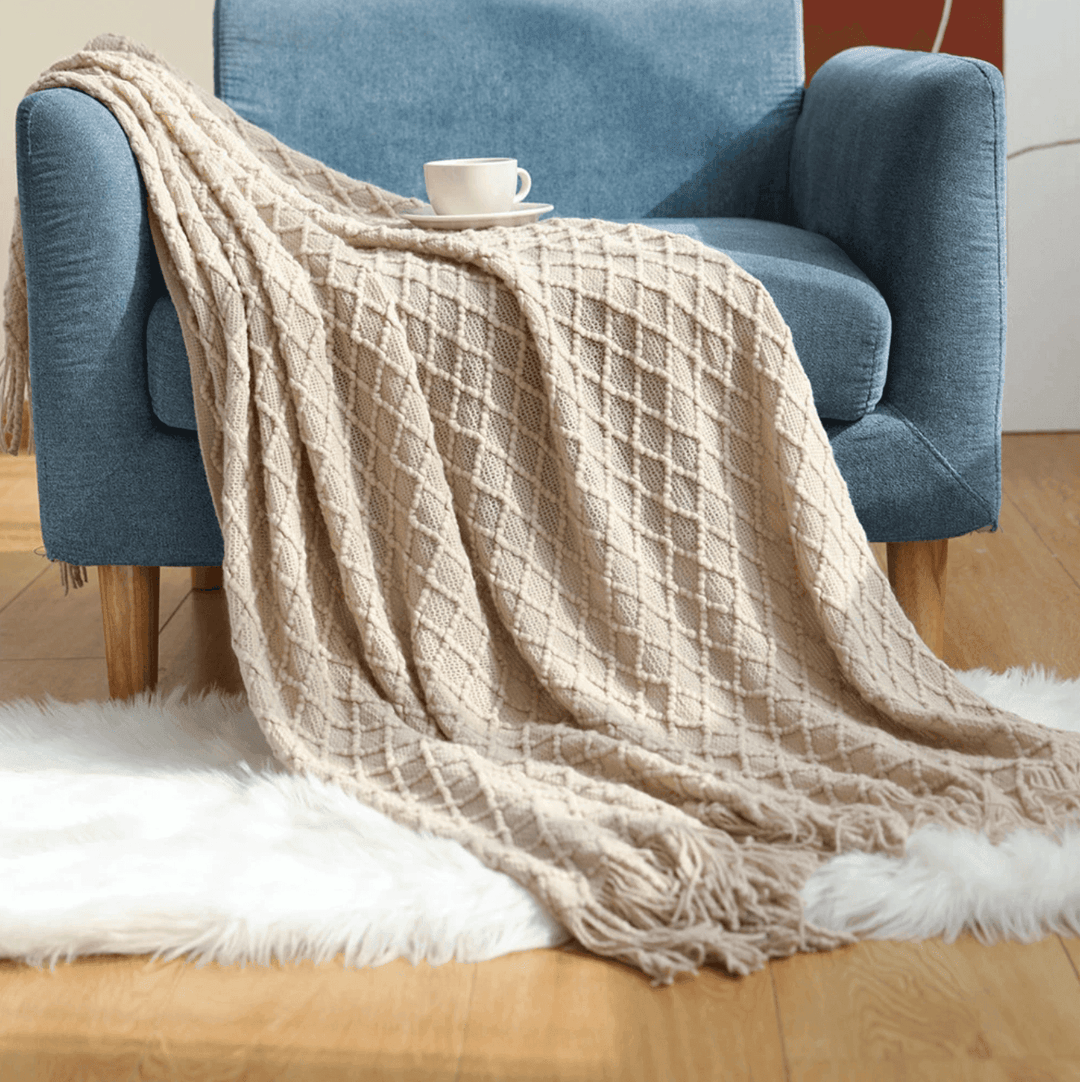 Faux Cashmere Sofa Blanket - huemabe - Creative Home Decor