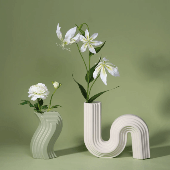 Geometric Architectural Ceramic Vase - huemabe - Creative Home Decor