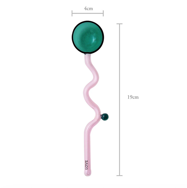 Cute Candy-Colored Stirring Glass Spoon