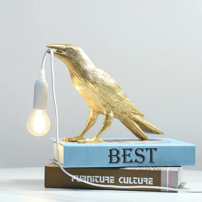 Gold Bird Table Lamp - huemabe - Creative Home Decor