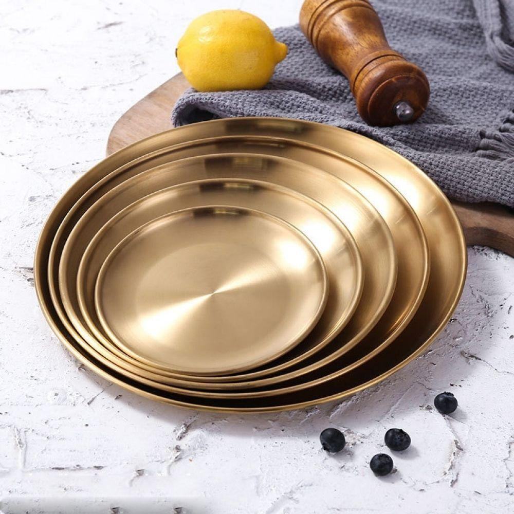 Gold Dining Plate - huemabe - Creative Home Decor