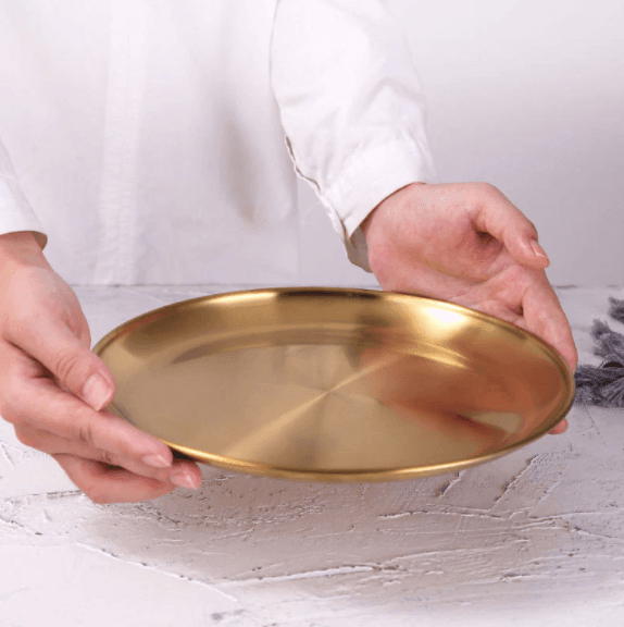 Gold Dining Plate - huemabe - Creative Home Decor