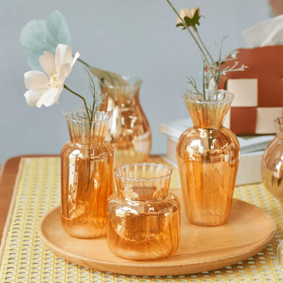 Gold Glass Decorative Vase - huemabe - Creative Home Decor