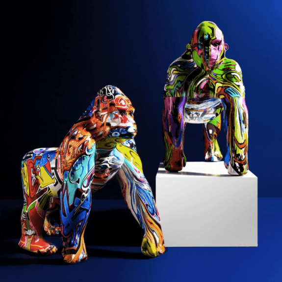 Graffiti Gorilla Sculpture - huemabe - Creative Home Decor