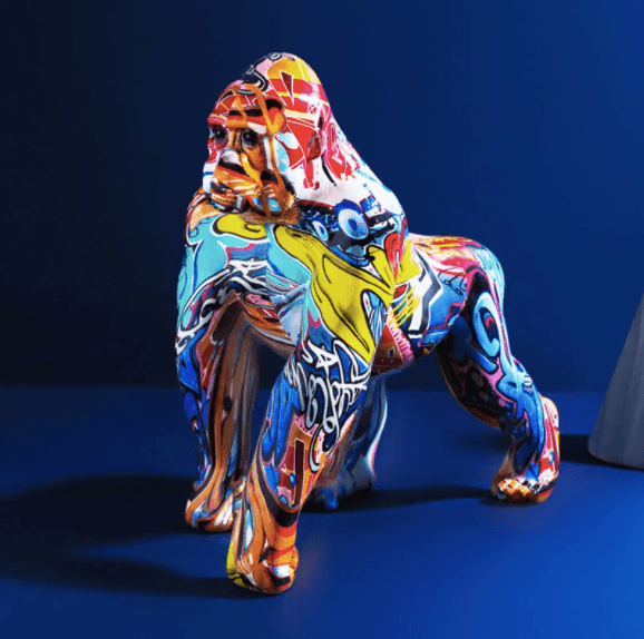 Graffiti Gorilla Sculpture - huemabe - Creative Home Decor