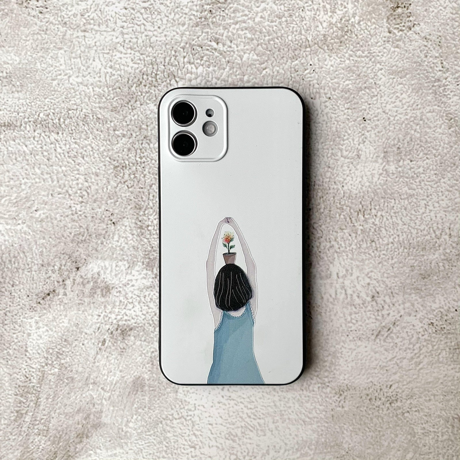 Green Dress Girl Silicone iPhone Case - huemabe - Creative Home Decor