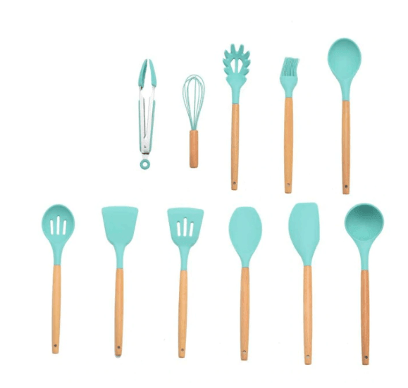 Green Silicone Cooking Utensils Set - huemabe - Creative Home Decor