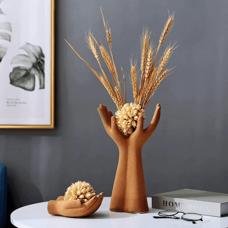 Hand Shape Ceramic Vase - huemabe - Creative Home Decor