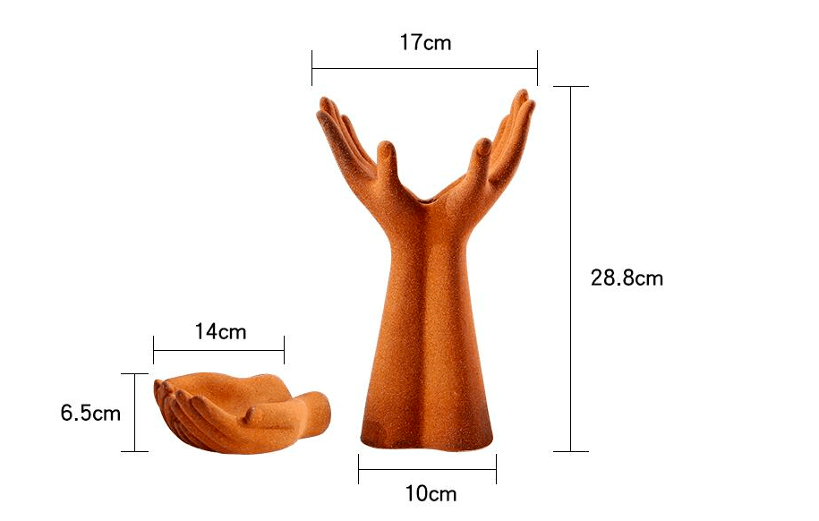 Hand Shape Ceramic Vase - huemabe - Creative Home Decor