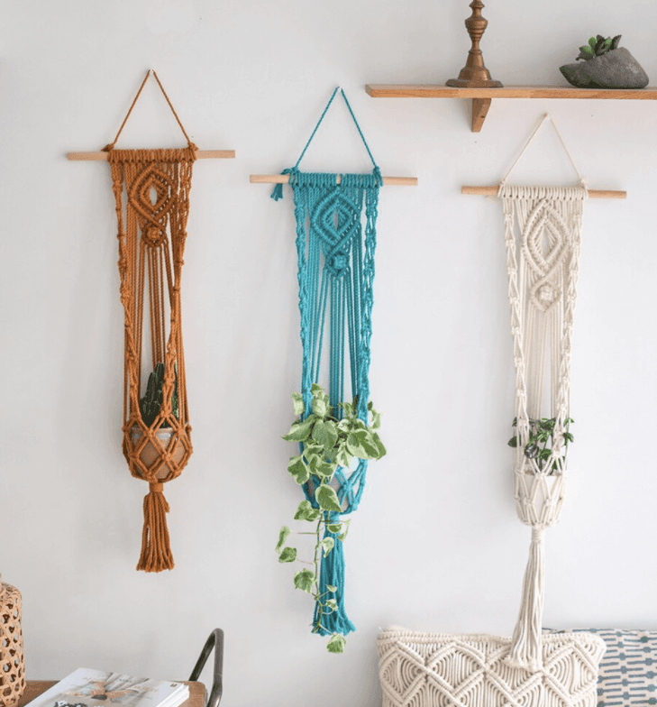 Handmade Macrame Plant Hangers - huemabe - Creative Home Decor