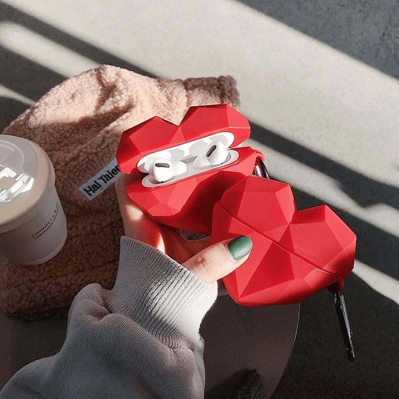 Heart 3D Silicone AirPods Case - huemabe - Creative Home Decor