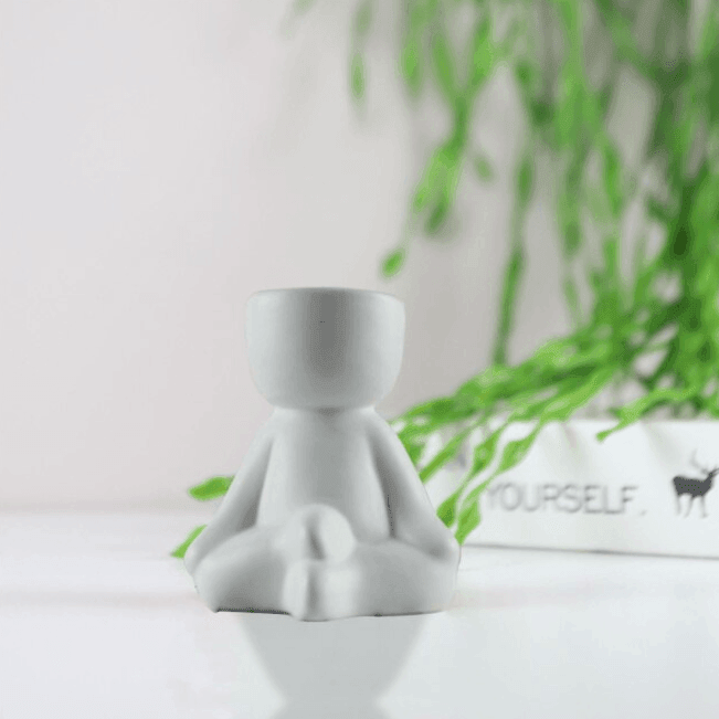 humanoid ceramic flower pot Humanoid Ceramic Flower Pot Vase – huemabe