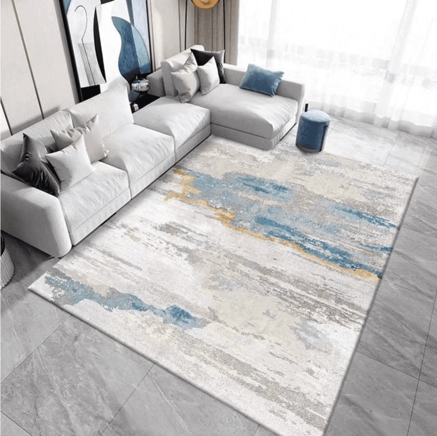 Ink Splash Design Living Room Carpet - huemabe - Creative Home Decor