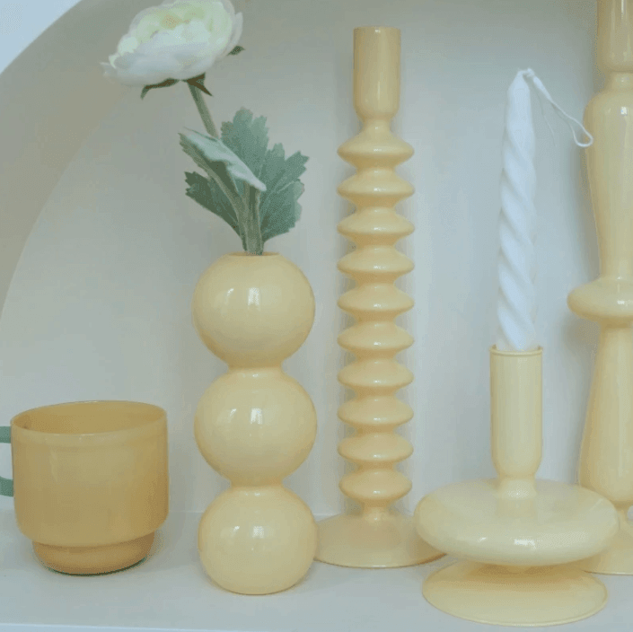 Ivory Color Candle Holders - huemabe - Creative Home Decor