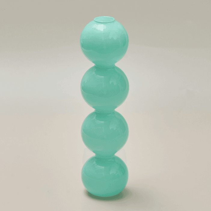 Jade Color Bubble Shape Glass Vase - huemabe - Creative Home Decor