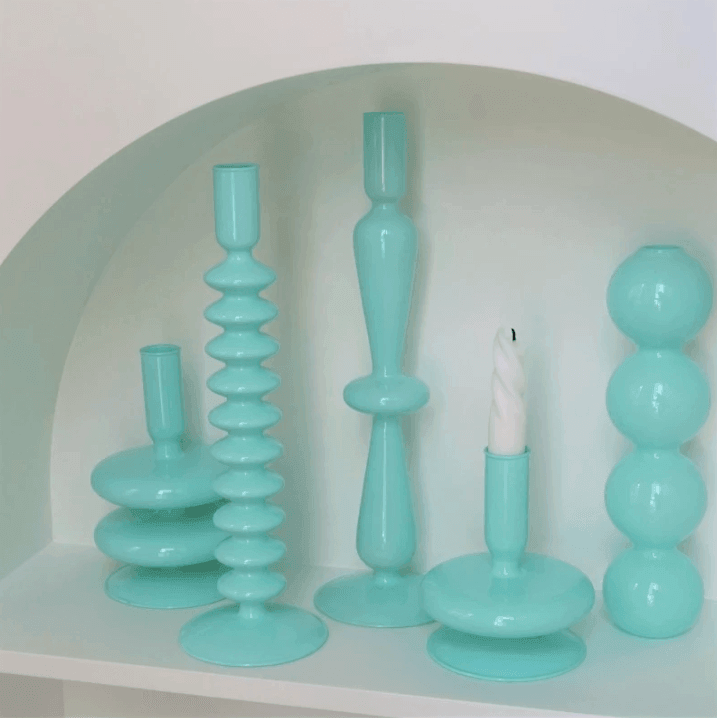 Jade Color Candle Holders - huemabe - Creative Home Decor