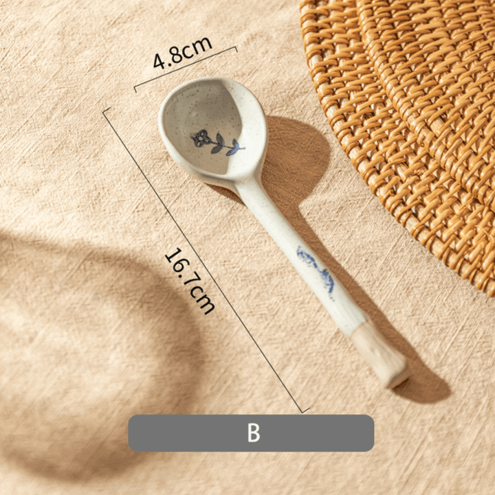 Japanese Ceramic Soup Spoon - huemabe - Creative Home Decor