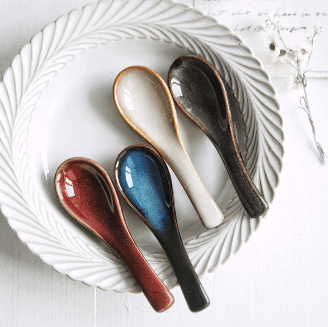 Japanese Ceramic Spoon - huemabe - Creative Home Decor