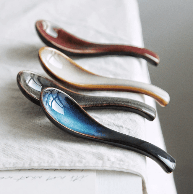 Japanese Ceramic Spoon - huemabe - Creative Home Decor