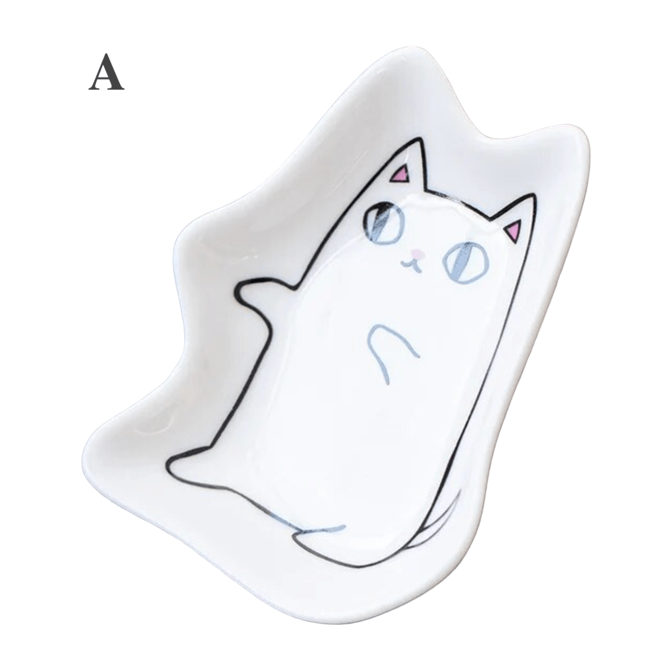 Japanese Style Cat Ceramic Tiny Plate | Seasoning Dish - huemabe - Creative Home Decor