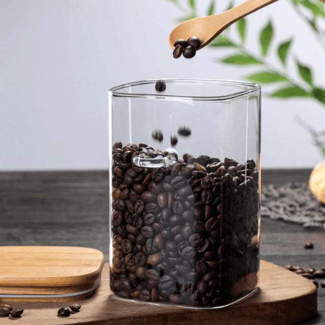 Kitchen Storage Box with Bamboo Lid & Spoon - huemabe - Creative Home Decor