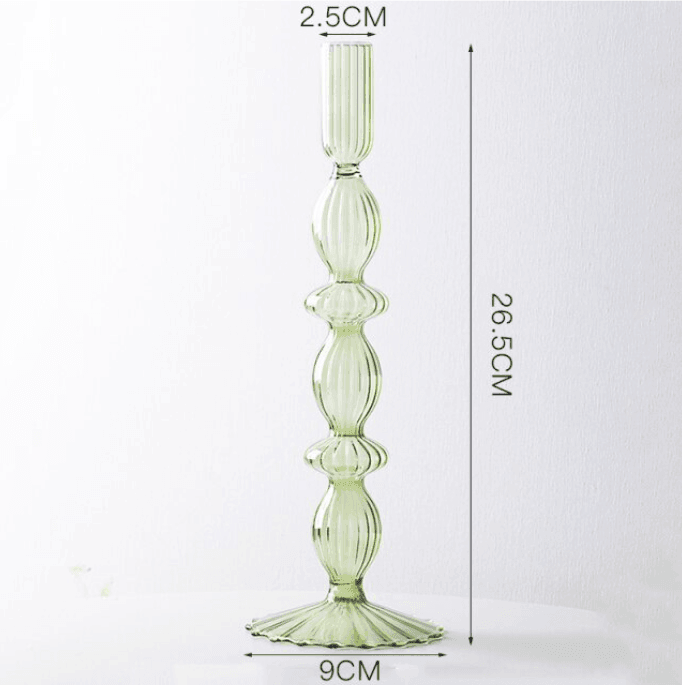 Lace Taper Glass Candlestick Holder - huemabe - Creative Home Decor