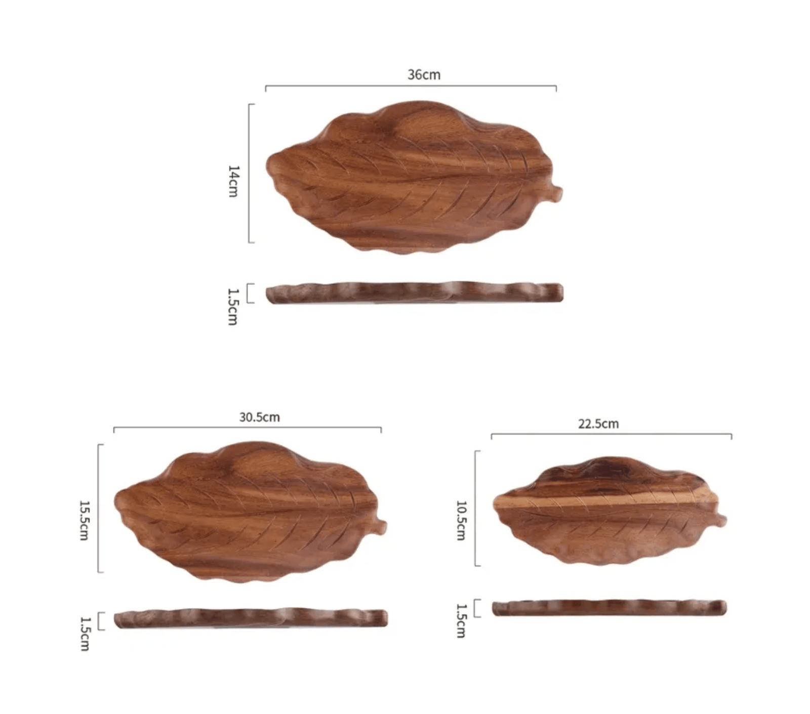 Leaf Shape Wooden Serving Tray - huemabe - Creative Home Decor