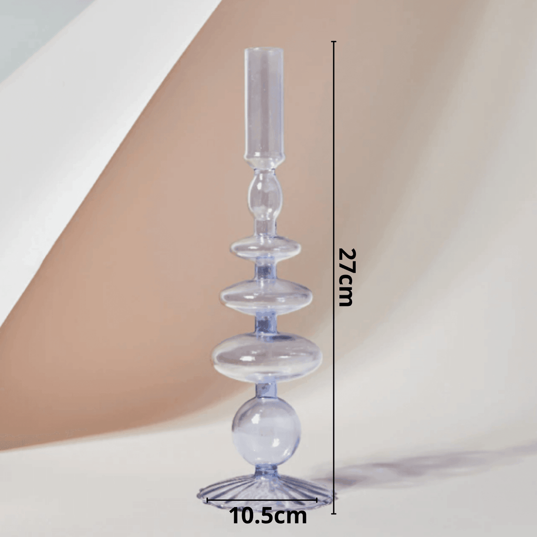 Lilac Glass Candlesticks / Vase - huemabe - Creative Home Decor