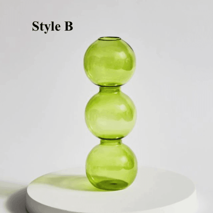 Lime Green Glass Candlesticks / Vase - huemabe - Creative Home Decor