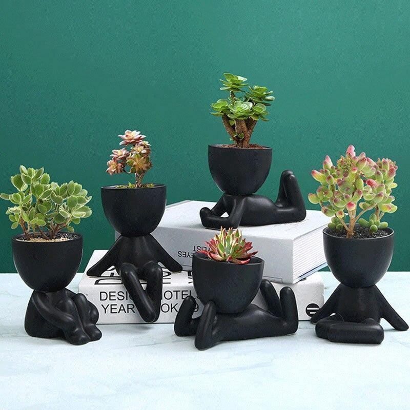 Little People Body Art Flower Pot - huemabe - Creative Home Decor