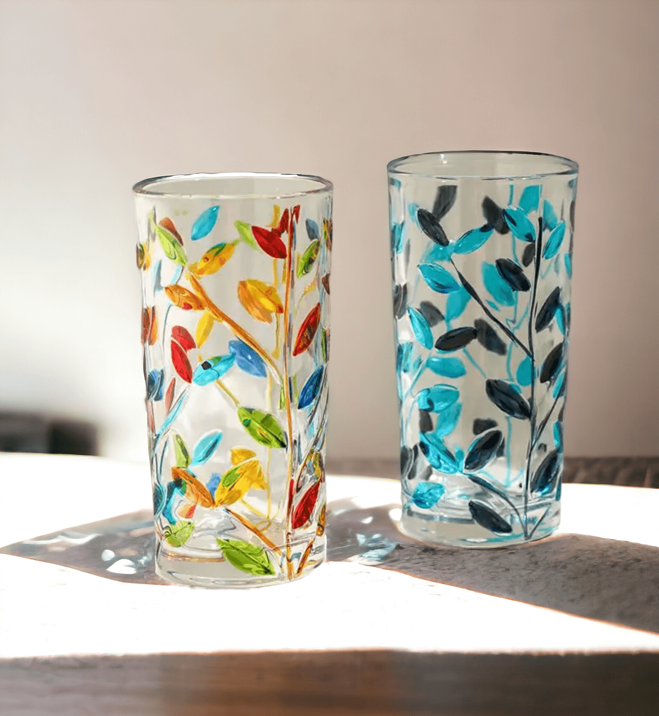 Luxury Painted Vine Water Cup | Wine Glasses Tumbler - huemabe - Creative Home Decor