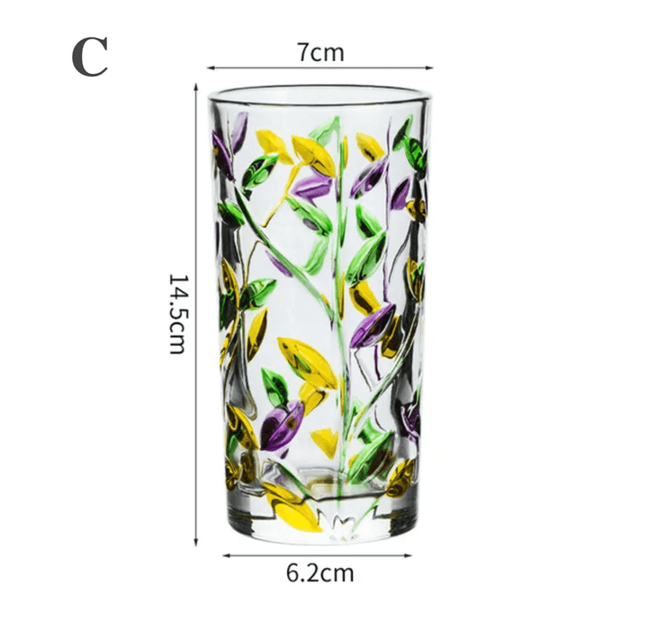 Luxury Painted Vine Water Cup | Wine Glasses Tumbler - huemabe - Creative Home Decor